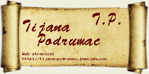 Tijana Podrumac vizit kartica
